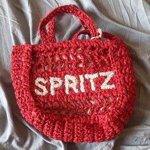 Spritz Vibrant Red Crochet Tote